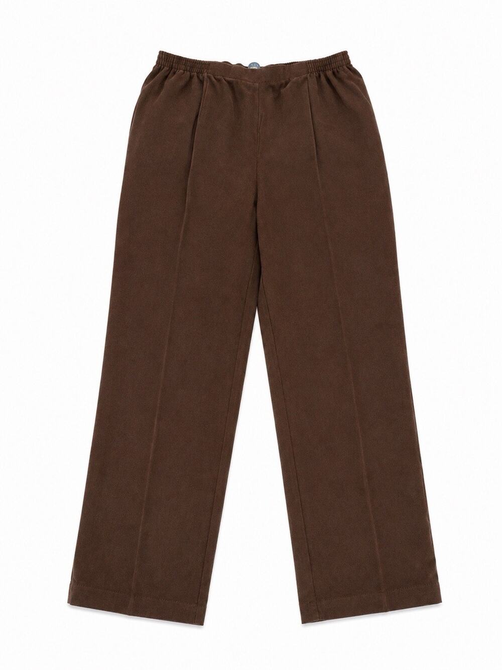 Napa Valley Women’s Large Brown Pull On Pants Elastic Waist Straight Leg